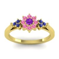 Simple Floral Pave Zepala Ring
