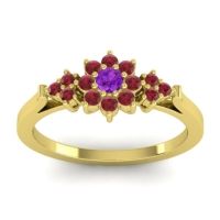 Simple Floral Pave Zepala Ring