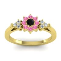 Simple Floral Pave Zepala Ring