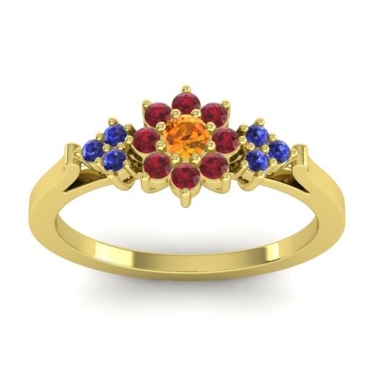 Simple Floral Pave Zepala Ring