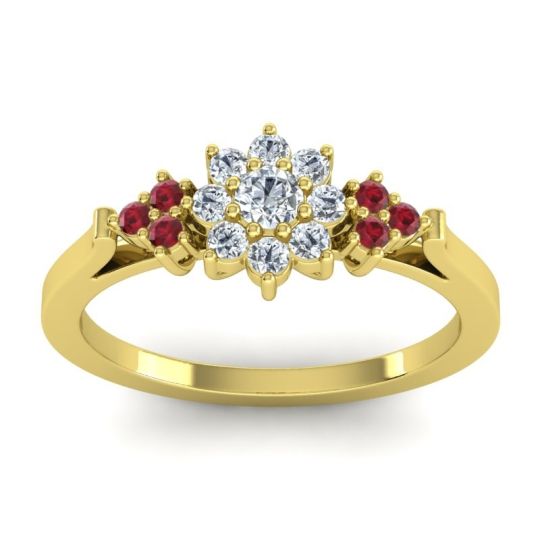 Simple Floral Pave Zepala Ring