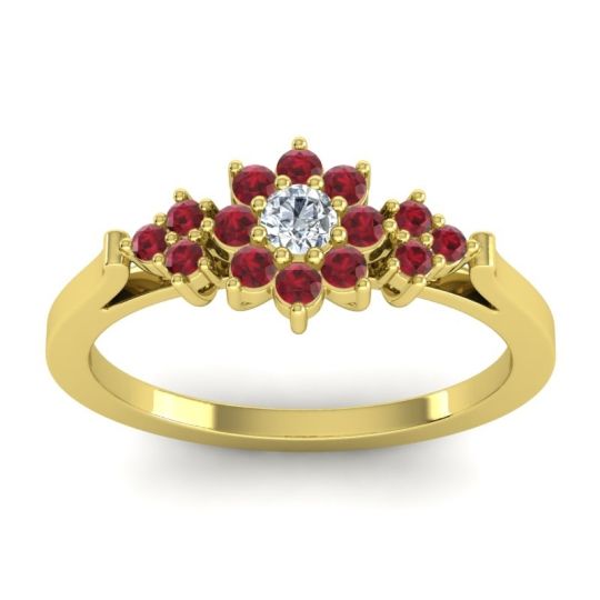 Simple Floral Pave Zepala Ring