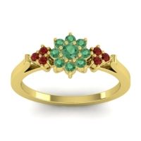 Emerald Fashion Ring In 18k Yellow Gold With Garnet – Zepala Simple Ring