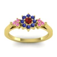 Simple Floral Pave Zepala Ring