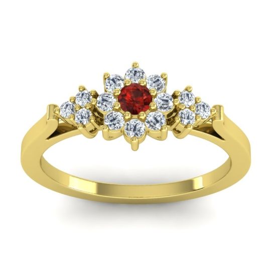 Simple Floral Pave Zepala Ring