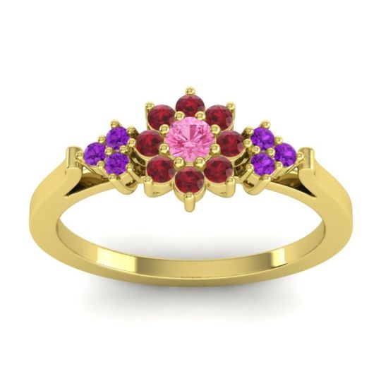 Simple Floral Pave Zepala Ring