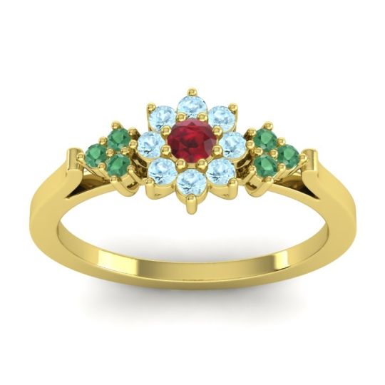 Simple Floral Pave Zepala Ring