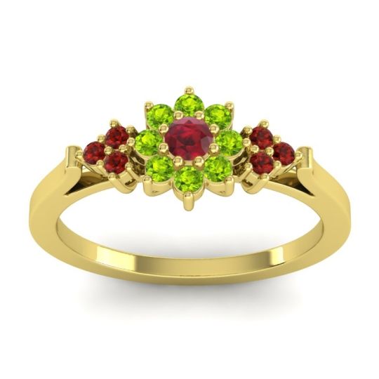 Simple Floral Pave Zepala Ring