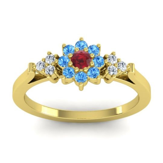 Simple Floral Pave Zepala Ring