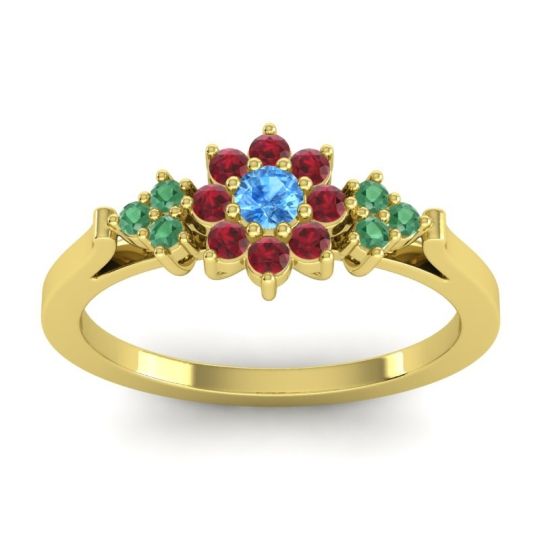 Simple Floral Pave Zepala Ring