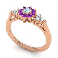 Simple Floral Pave Zepala Ring