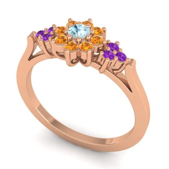 Simple Floral Pave Zepala Ring