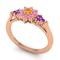 Simple Floral Pave Zepala Ring