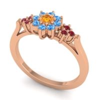 Simple Floral Pave Zepala Ring