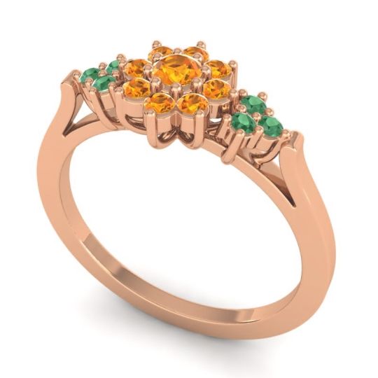 Simple Floral Pave Zepala Ring