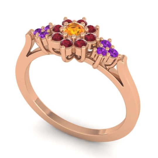 Simple Floral Pave Zepala Ring