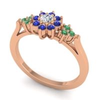 Simple Floral Pave Zepala Ring
