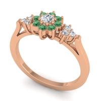 Simple Floral Pave Zepala Ring