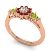 Simple Floral Pave Zepala Ring