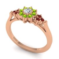 Simple Floral Pave Zepala Ring