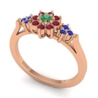 Simple Floral Pave Zepala Ring