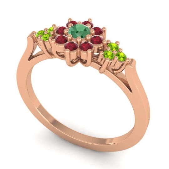 Simple Floral Pave Zepala Ring