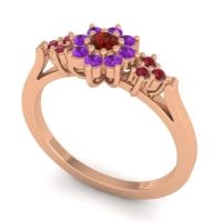 Simple Floral Pave Zepala Ring