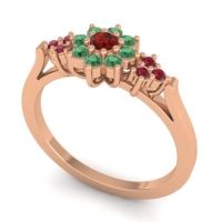 Simple Floral Pave Zepala Ring