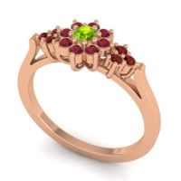Simple Floral Pave Zepala Ring