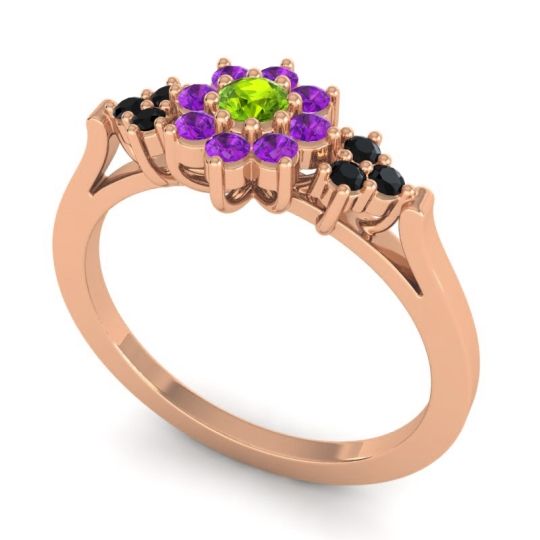 Simple Floral Pave Zepala Ring