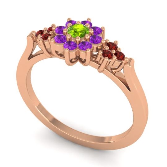 Simple Floral Pave Zepala Ring