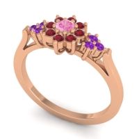 Simple Floral Pave Zepala Ring