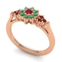 Simple Floral Pave Zepala Ring
