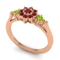 Simple Floral Pave Zepala Ring