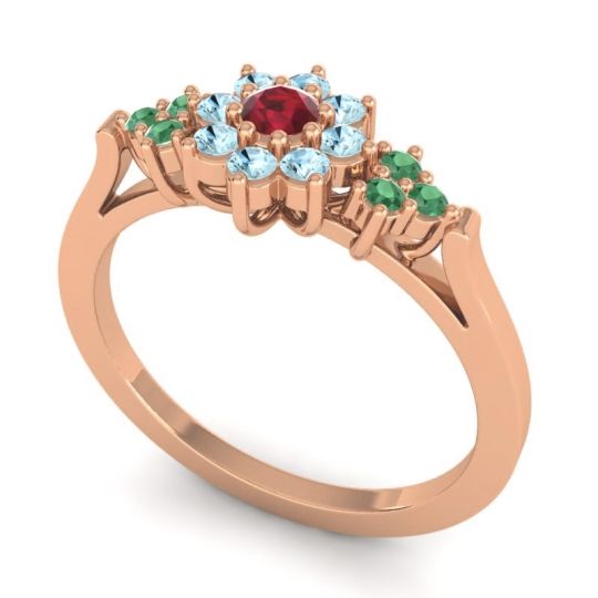 Simple Floral Pave Zepala Ring