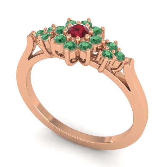 Simple Floral Pave Zepala Ring