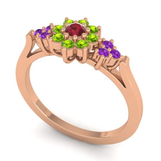 Simple Floral Pave Zepala Ring