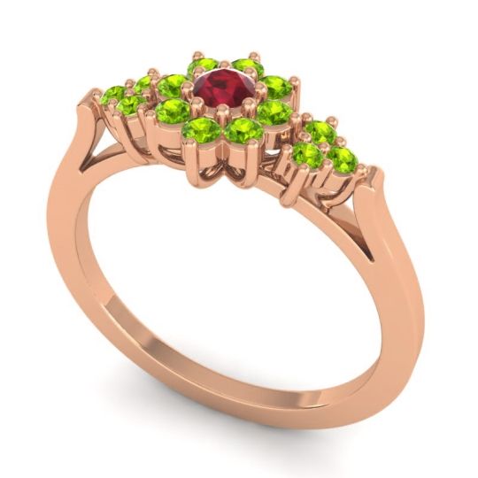 Simple Floral Pave Zepala Ring