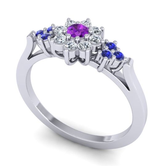 Simple Floral Pave Zepala Ring