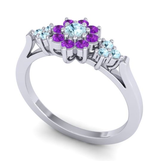 Simple Floral Pave Zepala Ring