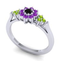 Simple Floral Pave Zepala Ring