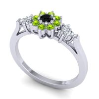 Simple Floral Pave Zepala Ring