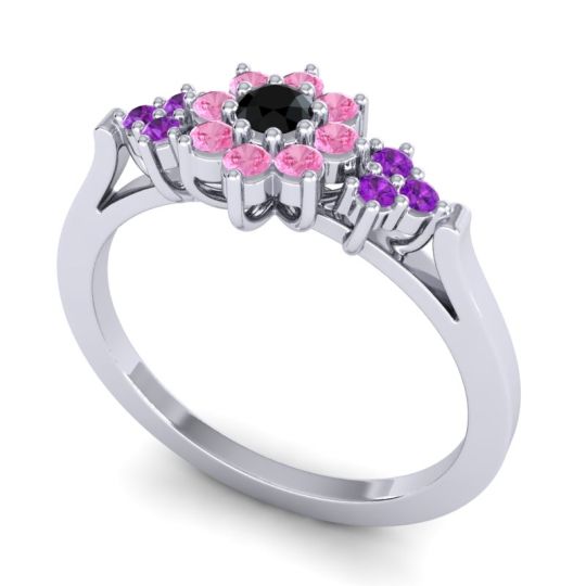 Simple Floral Pave Zepala Ring