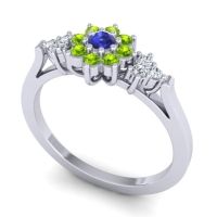 Simple Floral Pave Zepala Ring