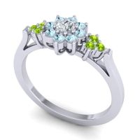 Simple Floral Pave Zepala Ring