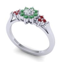 Simple Floral Pave Zepala Ring