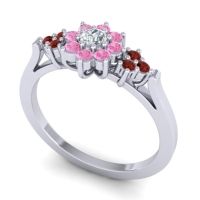 Simple Floral Pave Zepala Ring