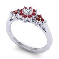 Simple Floral Pave Zepala Ring