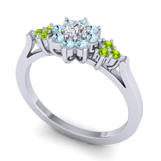 Simple Floral Pave Zepala Ring