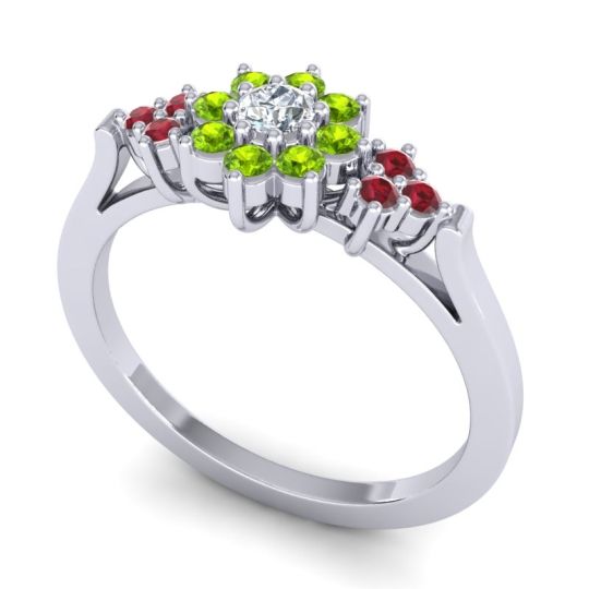 Simple Floral Pave Zepala Ring